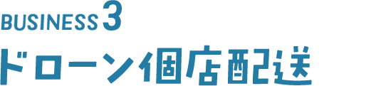 BISINESS3 ドローン個店配送